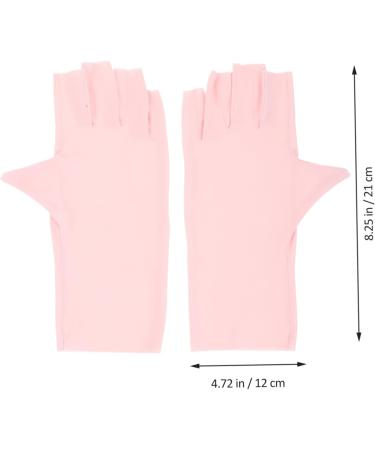 POPETPOP 2 Pairs sun gloves pink gloves UV protection gloves for manicure protective gloves for manicure UV gloves for gel manicures UV gloves for nail Anti-UV Nail supplies Nylon 21x12x0.1cm As Shown1 - Buy Online on GoSupps.com