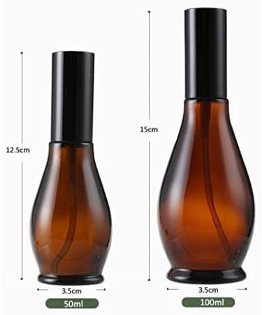 Vasana Amber Glass Spray Bottles - 50ml Fine Mist with Anti-Dust Cap | Ideal for Cosmetics Aromatherapy Essential Oils | Set of 3 - Buy Online on GoSupps.com