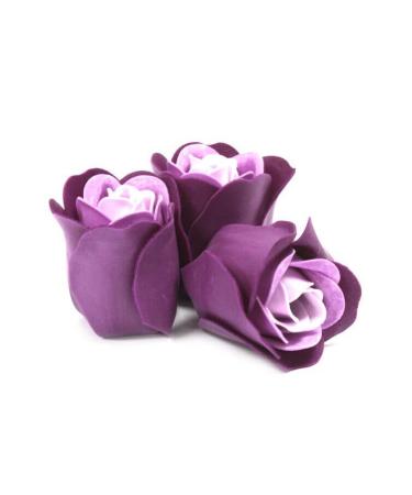 Luxury Purple Soap Roses Set of 3 | Romantic Floral Heart Box for Valentine's Day | Unique Gifts for Her - Buy Online on GoSupps.com