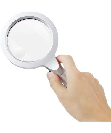 Magnifying Glass with Light 10X 20X Magnification Lightweight Handheld Magnifying Glass for Reading Inspection Hobbies Crafts Magnifier/Silver Comfortable Anniversary - Buy Online on GoSupps.com