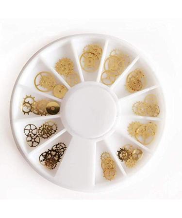 Ultra-Thin 3D Punk Time Gears Nail Studs | Alloy Nail Art Decorations - 100 Count - Buy Online on GoSupps.com