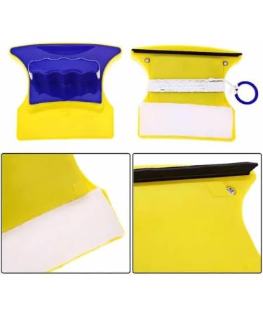 Magnetic Window Cleaner Double-sided Magnetic Brush Window Wiper Glass Cleaning Brush Tool Window Glass Brush Cleaning Tool 453.59 g (Pack of 1) Yellow - Buy Online on GoSupps.com