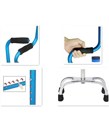 Walking Stick Portable Scalable Walking Stick Healthcare Aluminum Walking Aid Four-Legged Anti-Shock Elderly Crutches with Light for Outdoor Climbing Prosperous - Buy Online on GoSupps.com