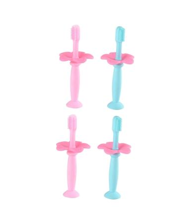 Beaupretty 4 Pcs Toothbrush Silicone Toothbrush Oral Care Toothbrush Bristles Toothbrush Training Toothbrush