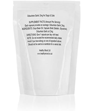 Odourless Garlic Oil 2mg for Dogs and Cats Pets Food Supplement 120 Capsules Reduced Levels of Anti-Social Garlic Breath Nutrition Supplements HEALTHY MOOD UK Quality Nutrients - Buy Online on GoSupps.com