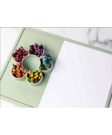 ezpz Play Mat - Silicone Suction Placemat for Toddlers & Preschoolers with Flower Compartment - Dishwasher Safe (Sage) - Buy Online on GoSupps.com