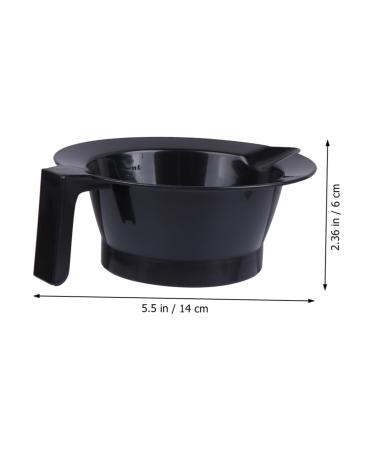PopetPop Hair Dye Tools Set - 4 Plastic Oil Bowls with Handles for Professional Hair Dyeing - 14x14x6cm Black Fermentation & Application - Buy Online on GoSupps.com