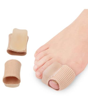 MOTTDAM Bunion Corrector 6Pcs Big Toe Separators(0.5'' Thick) Silicone Toe Separator with Fabric Sleeve Gel Toe Spacer Relief Pain from Bunion Overlapping Drifted Toe Discomfort Bunion Corrector - 6pcs