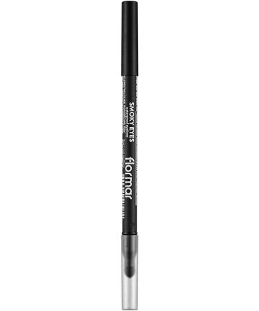 Flormar Smoky Eyes Waterproof Eyeliner crayon yeux waterproof longue tenue avec applicateur ponge couleur intense texture cr meuse & maquillage yeux pro 01 Carbon Black - Buy Online on GoSupps.com