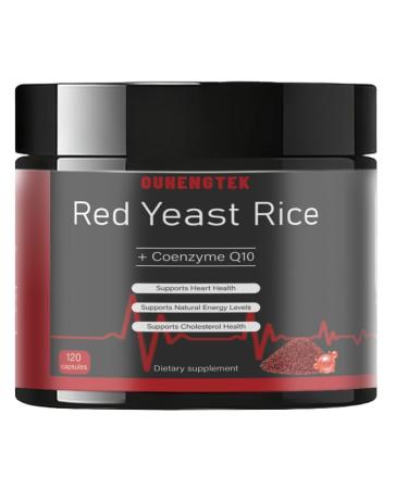 OUHENGTEK Red Yeast Rice with CoQ10 Dietary Supplement 1200mg per Serving 120 Capsules Plant-Based Formula (01)
