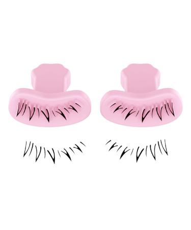 CENMEN Women Eyelash Stamps Tool Eye Makeup Tool DIY Lower Lashes Extensions Natural Look for Make Up Beginner False Eyelash Pink