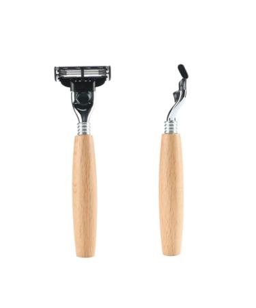 Premium Double Edge Security Razors with Wooden Handle | Portable & Reusable Shaving Tools for Men & Women - Shop Now! - Buy Online on GoSupps.com