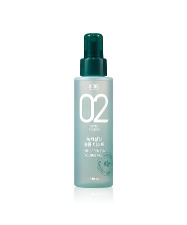 AMOS PROFESSIONAL The Green Tea Volume Mist 4.7 fl. oz 140ml(Renewal) | Improving Hair Loss and Volume Styling Mist for Sensitive Skin with Bamboo Extract | Korean Hair Salon Brand