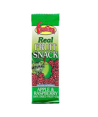 Frutina 100% Real Fruit Bars Great for Kids Vegan NO Added Junk NO preservatives NO Artificial Colours & Flavour 12 x 15g (Raspberry)