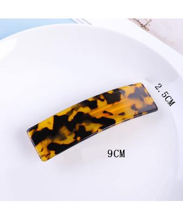 Uuyyeo 2-Piece Automatic Hair Clips with Turtle-Mussel Motif - Leopard Pattern French Design Hair Clipping Accessories - Buy Online on GoSupps.com