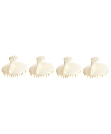 Magiclulu 4 pieces Shampoo Massagekamm Shampoo Bush Cats Clas Body Washes Shampoo Shampoo Anticaida Shower Accessories For Teenage Girls Scalk Peeling 9.60x8.20cmx4Pc as shown x 4 pieces