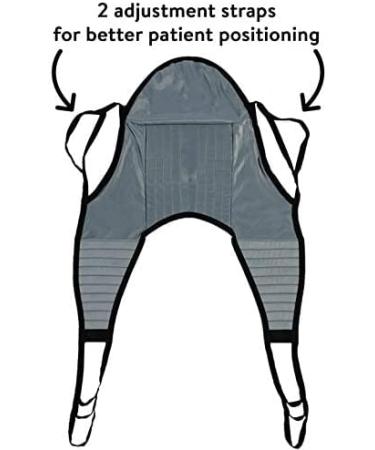 Patient Aid Padded U-Sling with Head Support - Size Large (225-375 lbs) Universal Patient Lift Sling - Buy Online on GoSupps.com