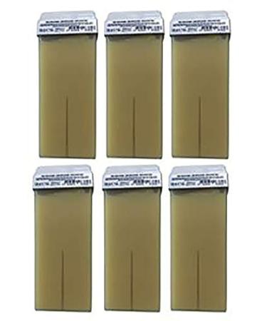 Professional Roll On Waxes Value Pack (6 Pack) White Hair Removal Wax Cartridge Banana/White wax Depilatory Wax Roller