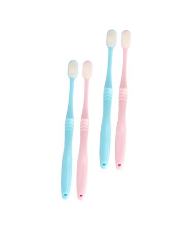Tovinanna 4 pieces wangan hair toothbrush toothbrush with soft bristles micro toothbrush toothbrushes for adult toothbrush with dental bristles adult toothbrush bur man care