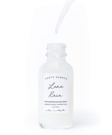 EARTH HARBOR LUNA RAIN Phyto-Resurfacing Night Serum | Skin Texture & Tone Improvement | Natural & Cruelty-Free | Superfruit Acids + Seaweed Collagen | 1 fl oz - Buy Online on GoSupps.com