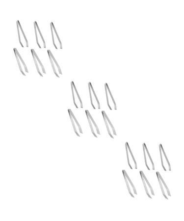 minkissy 18 pcs pliers tweezers herringbone clip made of metal household hair clip 11X2.3cmx3pcs silverx3pcs