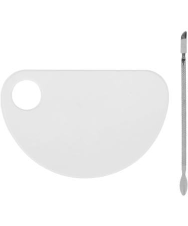  Julyue Acrylic Cosmetic Palette with Spatula Thumb Hole Nail Art Mixing Palette Transparent Drawing Mixing Palette Foundation Mixing Tray for Li Foundation - Buy Online on GoSupps.com