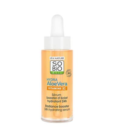 So bio tic | S rum booster d' clat - Hydra Aloe Vera| Hydrate & Ravive l' clat | 24h | Acide hyaluronique & Vitamine C | Tous types de peaux m me sensibles | 99% d origine naturelle | 30 ml