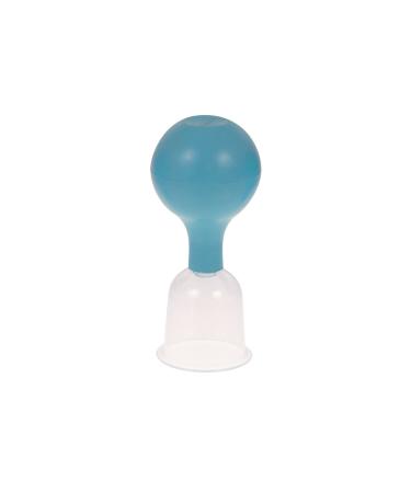 Plastic cupping glass with ball | Cupping | Massage | Cupping massage | Suction ball ( 53 mm light blue) 53 mm light blue