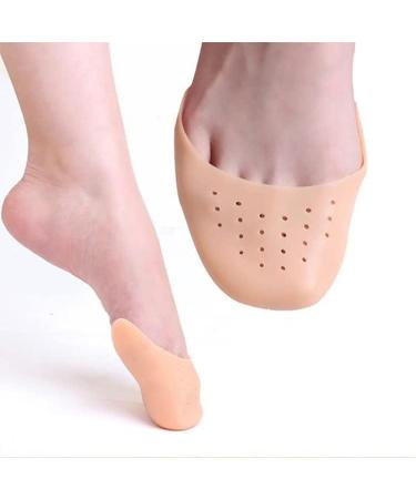 1 Pair Soft Silicone Gel Pointe Ballet Dance Shoe Toe Pads Toe Protector with Breathable Hole One Size Instant Cooling and Soothing Relief Gel Blister Pads Bunion Pads Foot Health
