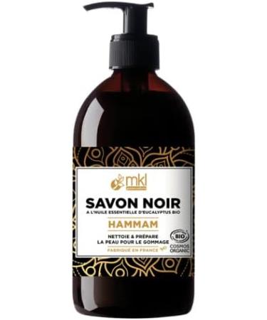 mkl green nature La Routine Orientale Hammam Range - 1 x Black Eucalyptus Soap 500 ml + 1 Kessa Scrub Glove + 1 Nourishing Body Lotion Olive and Argan 500 ml - Made in France - Buy Online on GoSupps.com