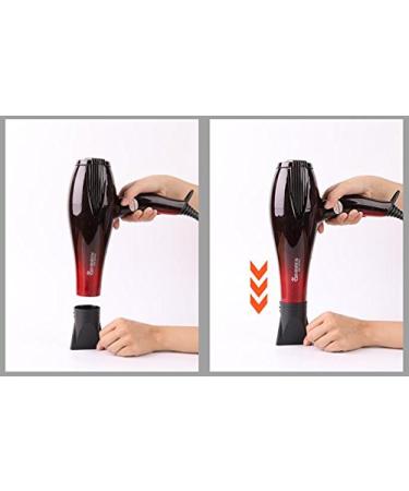 Black Portable Hair Dryer Blower Nozzle Set - Multifunctional Styling Tool for Barber Salon & Home Use - Buy Online on GoSupps.com