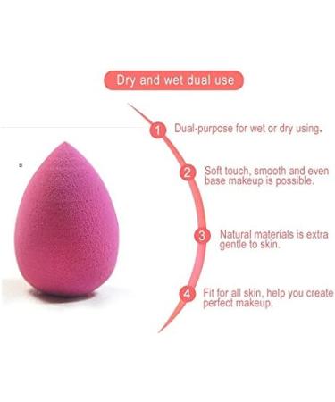 Makeup Sponge Makeup Cosmetic Puff Powder WaterDrop Shape Cosmetic Puff Makeup Sponge Makeup Tool Foundation Sponge for Women Girl Makeup Sponge Holder(Pink) - Buy Online on GoSupps.com