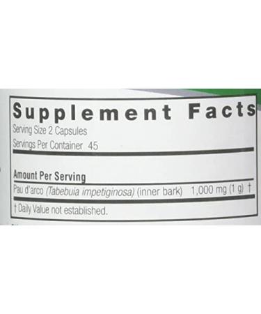 Nature's Answer Pau D'Arco 1000 mg - 90 Vegetarian Capsules for Immune Support - Buy Online on GoSupps.com