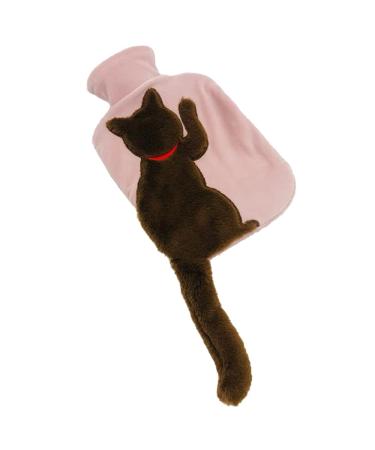 Dlandz heat bottle 1000 ml hot water pocket cute cartoon animals plush pocket portable winter handwash water injection hot water bottle for women hand warmers 1 piece of hand foot warmer (color: 3)
