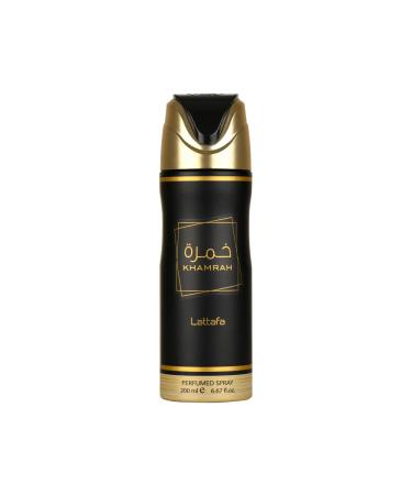 Lattafa Khamrah Perfumed Deo Spray for Unisex 6.7 Ounce
