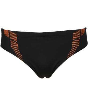 ARENA Unisex Kids B Streak Jr Brief (8-9 Years) - Black & Mango | International Shipping Available - Buy Online on GoSupps.com