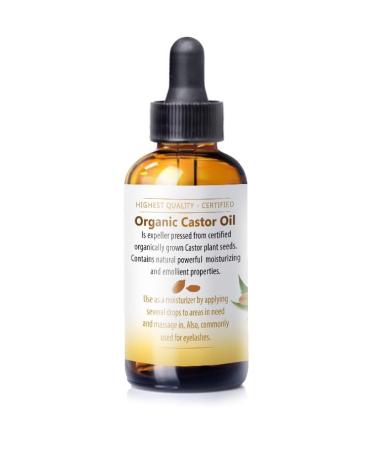 Nuvia Organics Castor Oil - USDA Organic Pure & Non-GMO 1oz | Best for Hair & Skin Care - Buy Online on GoSupps.com