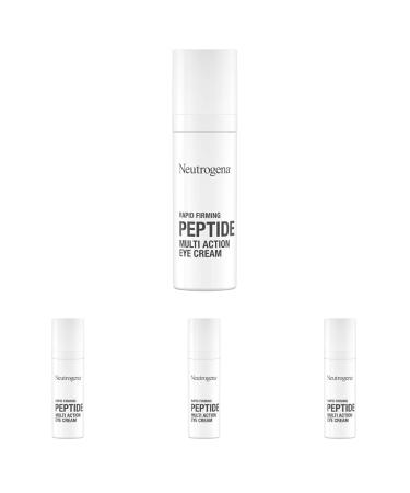 Neutrogena Rapid Firming Peptide Multi Action Depuffing & Brightening Eye Cream Hydrating & Fragrance-Free Eye Firming Cream to visibly Reduce Fine Lines & Puffiness 0.5 fl. oz (Pack of 4)
