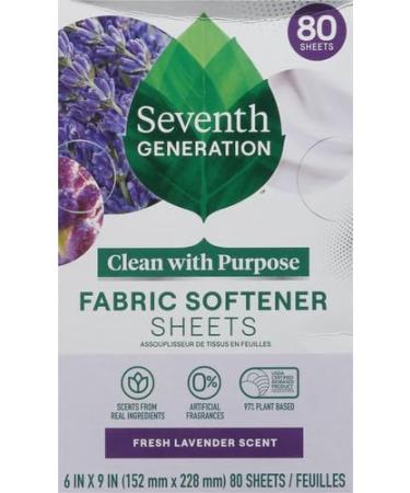 Seventh Generation Dryer Sheets - Fresh Lavender Fabric Softener 80 Count | Eco-Friendly Laundry Sheets for Softness & Freshness - Buy Online on GoSupps.com