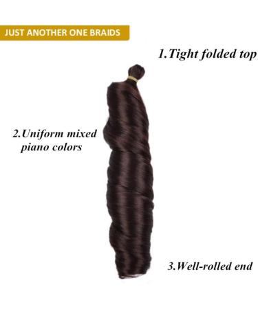 Just Another One French Curly Braiding Hair for Box Braids 22 Inch Loose Wave Synthetic Braiding Spiral Curl Braids Crochet Hair Ombre Silk For Braiding Womens Girls & unisex Dark Brown - Buy Online on GoSupps.com