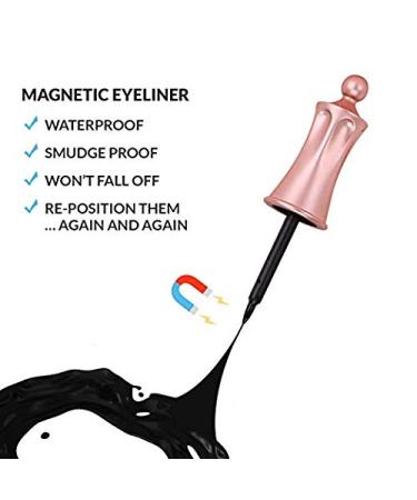 Magnetic Eyelashes with Eyeliner Kit - No Glue Natural Look - Diamond-5 Applicator Included - International Shipping Available - Buy Online on GoSupps.com