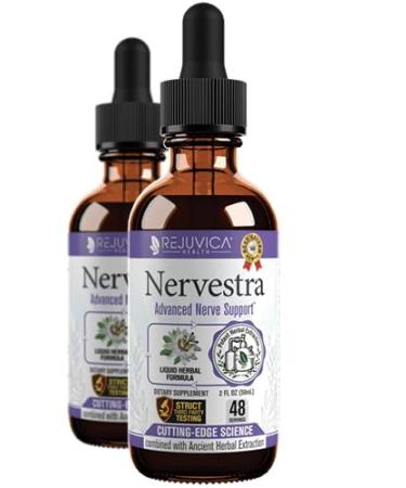 Nervestra Nerve Health Support Supplement - Fast-Absorbing Herbal Liquid Formula - Turmeric White Willow Bark B-Vitamins Alpha Lipoic Acid Acetyl-L-Carnitine and More