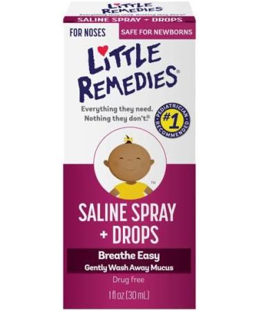 Little Remedies Little Noses Saline Spray-Drops 1 oz (Pack of 3) - Gentle Nasal Relief for Babies and Children - Buy Online on GoSupps.com