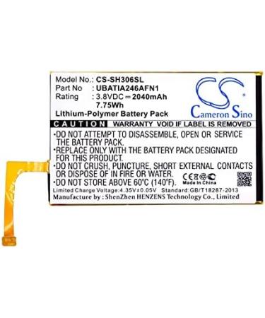 Replacement Battery for Sharp 306SH Aquos Crystal & SH825Wi - UBATIA246AFN1 2040mAh/3.8V | International Shipping Available - Buy Online on GoSupps.com