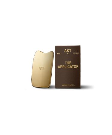 Akt THE APPLICATOR. Inspired by GUA SHA for improved micro-circulation. 100% PLASTIC FREE Made from premium quality brass. Use to apply your NATURAL DEODORANT BALM from LONDON