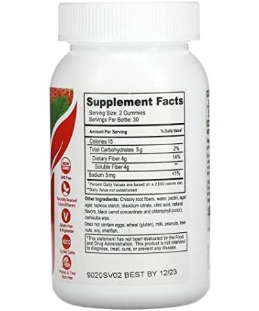 YumVs Prebiotic Fiber Zero Gummies | 4g Fiber for Digestive Support | Keto Friendly & Sugar Free | Natural Berry Flavor Chewables - 60 Count - Buy Online on GoSupps.com