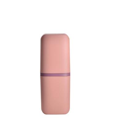 Digjobk toothbrush cup travel portable toothbrush tooth paste Holder Storage Case Box Organizer Camping Storage Cup Outdoor Holder Bathroom Accessorie (Color: Pink)