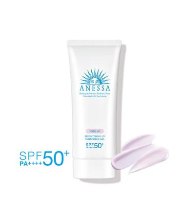 SHISEDO ANESSA Brightening UV Sunscreen Gel with Hyaluronic Acid, Collagen & Tea Extract - SPF 50+ PA++++ - Waterproof - Fruity Floral Scent - Set of 2 - 180g - Buy Online on GoSupps.com
