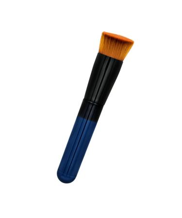 Hemoton Inclined Flat Head Makeup Brush Makeup Blush Brush Makeup Powder Brush Foundation Blush Brush Foundation Makeup Mahjong Earrings Women Miss Short Hair Tool Artificial Fiber 11.5x2cm Black