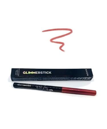 2 x Avon Glimmerstick Eyeliner Twist Up - No Need To Sharpen (Bewitching Red)